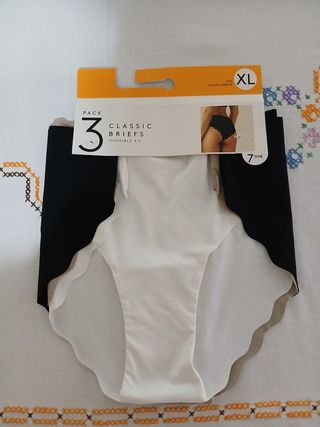 Pack 3 Braguitas Sin Costuras XL