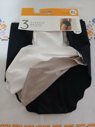Pack 3 Braguitas Sin Costuras XL
