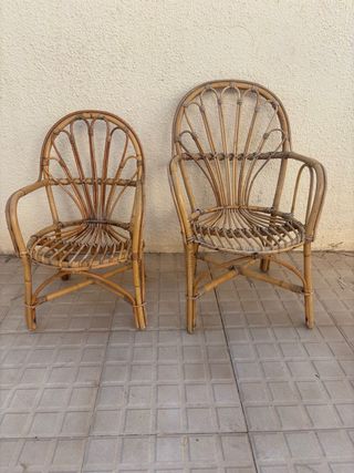 Sillas infantiles de ratán