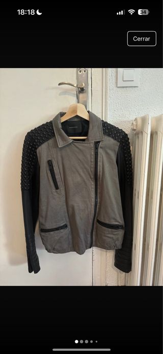 Cazadora MAISON SCOTCH gris piel