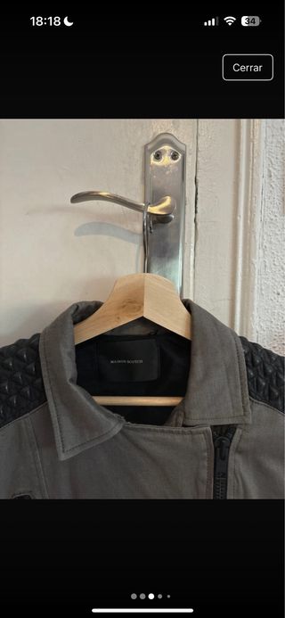 Cazadora MAISON SCOTCH gris piel