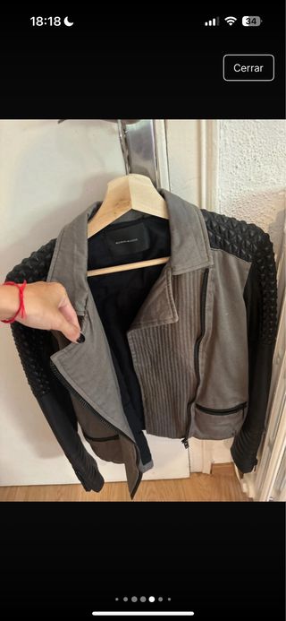 Cazadora MAISON SCOTCH gris piel