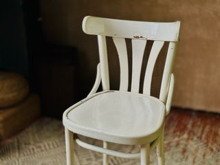 Taburete Alto Madera Blanco