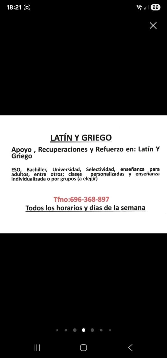 CLASES PARTICULARES Y CURSOS INTENSIVOS, ACCESOS