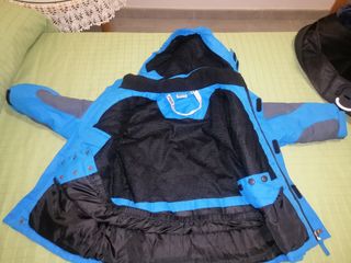 Chaquetón infantil para la nieve azul y gris
