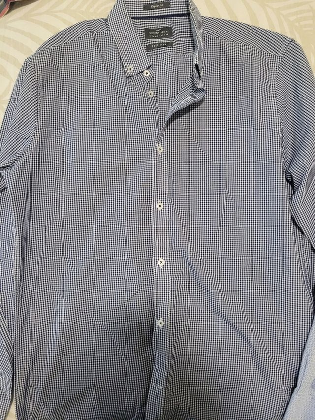 Camisa Sfera Men Talla M Cuadros Azul