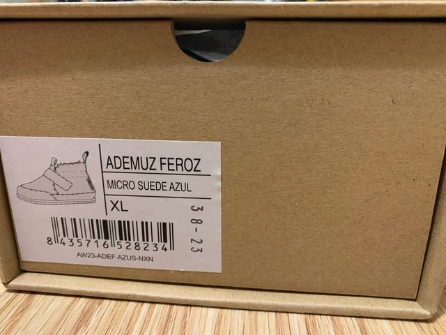 Zapato Feroz Ademuz AW23Azul Microfibra Serraje XL
