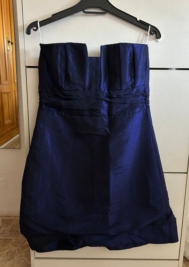 Vestido fiesta corto azul noche