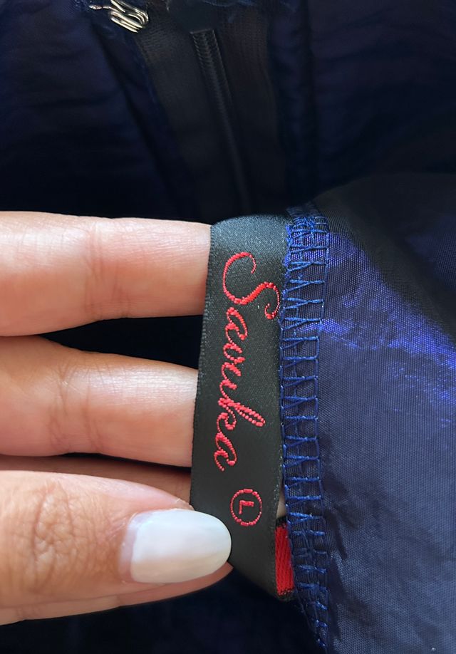 Vestido fiesta corto azul noche