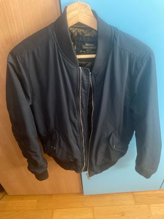 Cazadora Bomber Azul Bershka