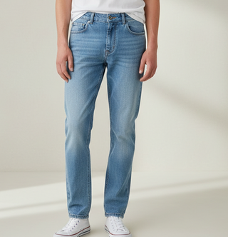 Jeans Brotes Azul Claro Desgastado