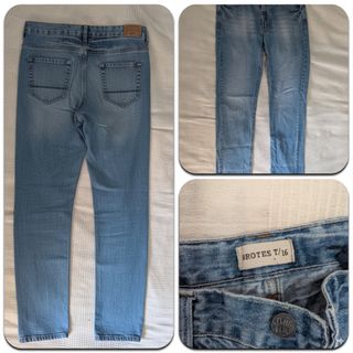Jeans Brotes Azul Claro Desgastado