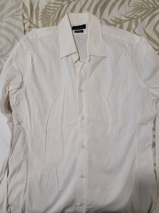 Camisa Zara Hombre Talla M Blanca