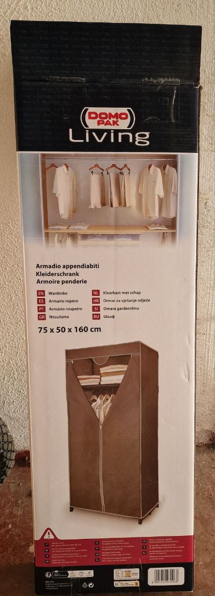 Stand appendiabiti Domo Pak marrone tessuto 