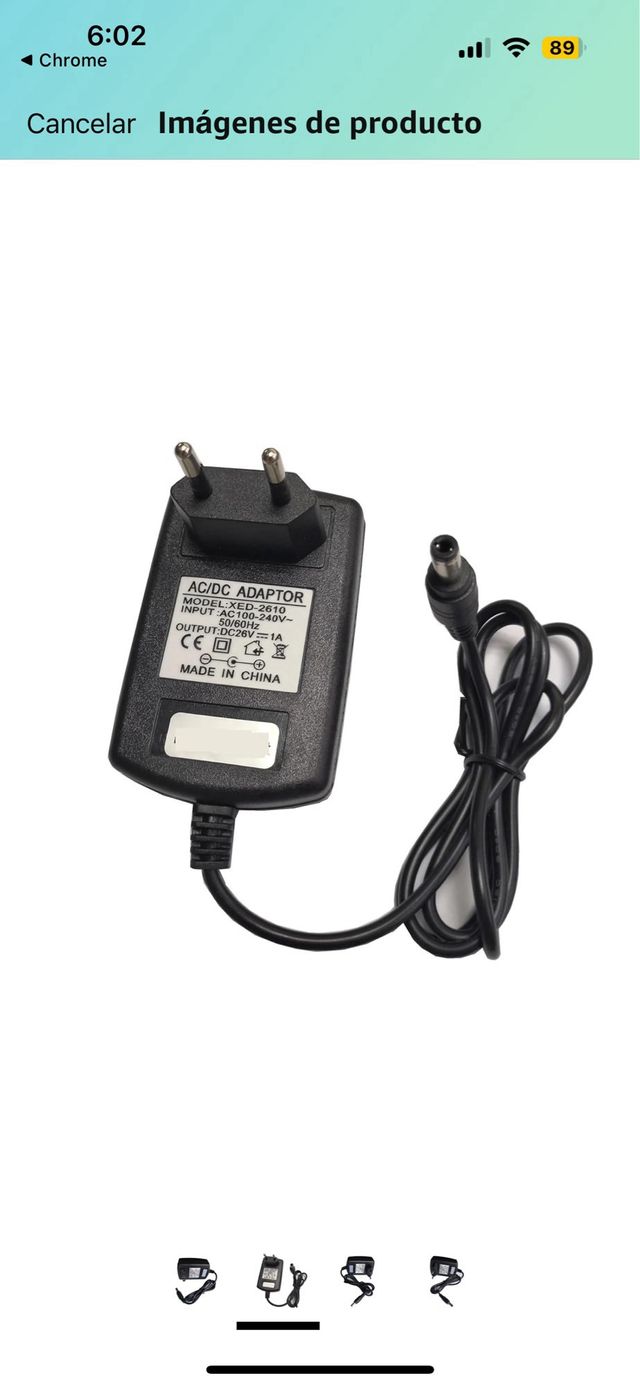 Cargador Adaptador CA 26V 1A para Aspiradora