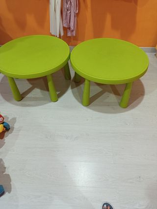 Mesas infantiles verdes (dispongo de 6 unidades)