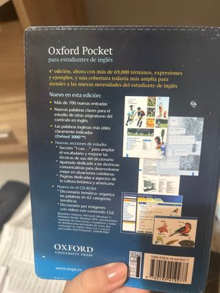 Diccionario Oxford Pocket para estudiantes de i...