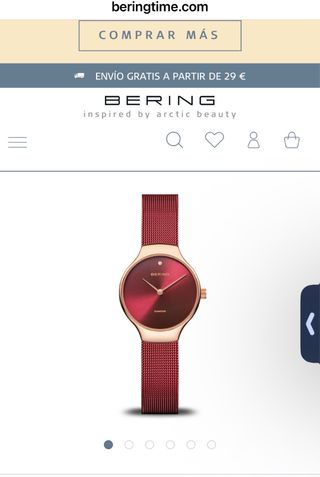 Reloj Bering Mujer Oro y Rojo
