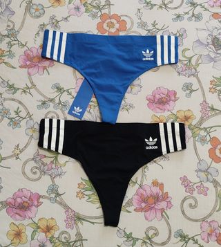 PACK 2 BRAGUITAS TANGA ADIDAS 100% ALGODÓN 