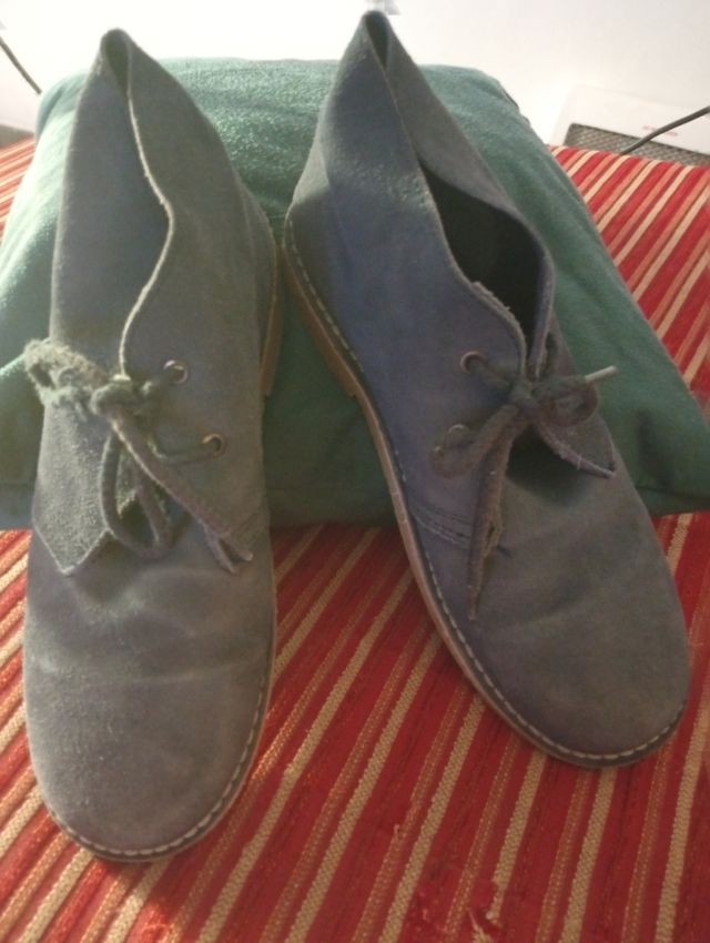 Zapatillas de ante azul