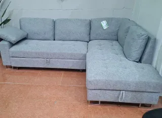 Sofá cama rinconera gris
