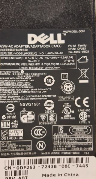 Dell’ Caricabatteria Originale Dell LA65NS0-00