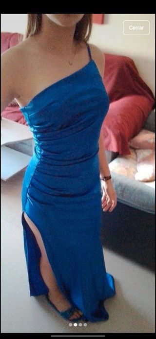 Vestido de graduación azul