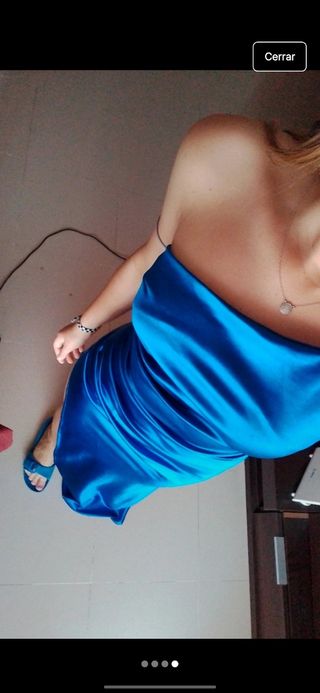 Vestido de graduación azul