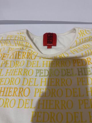 Camiseta Pedro del Hierro Logo Blanco Talla Única