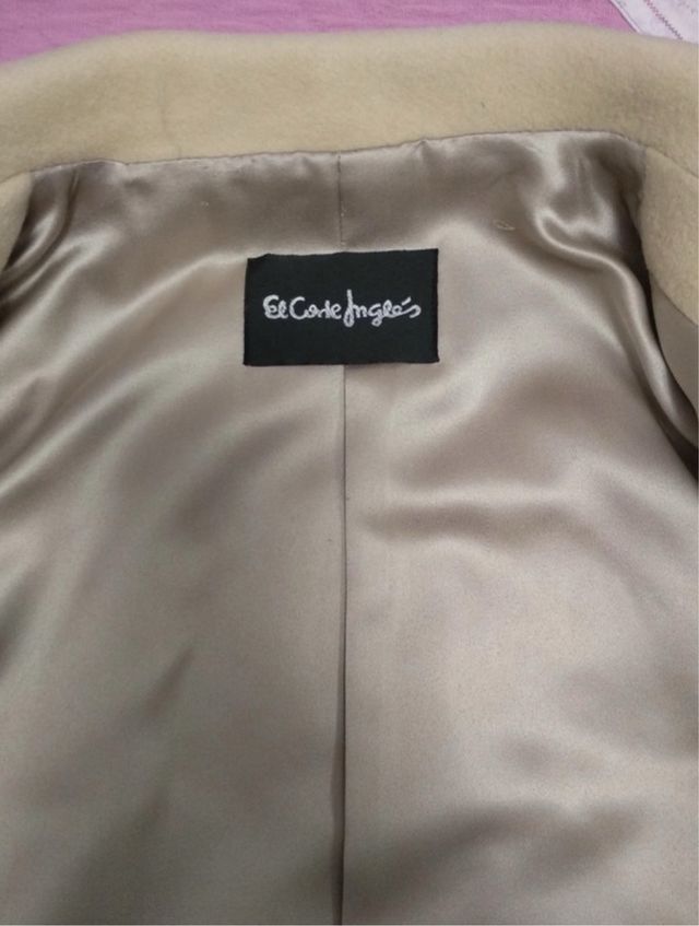Chaqueta de lana El Corte Inglés beige para mujer
