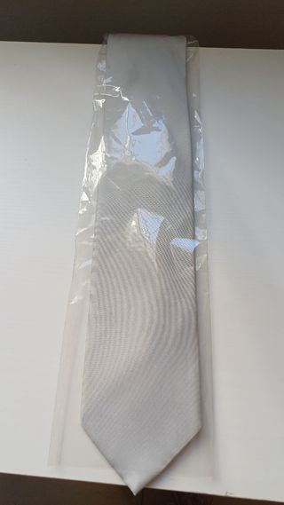 Corbata Enzo Romano Ceremonia Plata con etiqueta 