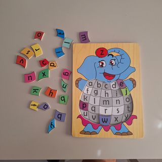 Puzzle Madera Abecedario Infantil Elefante