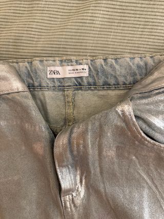 Falda vaquera plateada niña talla 13/14 años