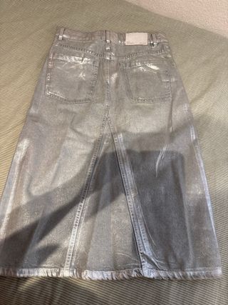 Falda vaquera plateada niña talla 13/14 años