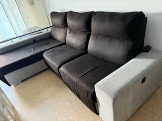 Sofá Chaislongue Negro