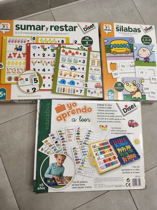 Lote Juegos Educativos Diset: Sumar, Restar y Leer