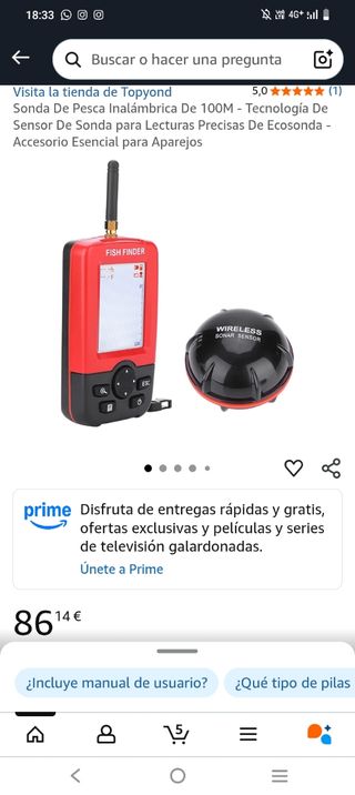 Sonda de pesca inalámbrica 100M