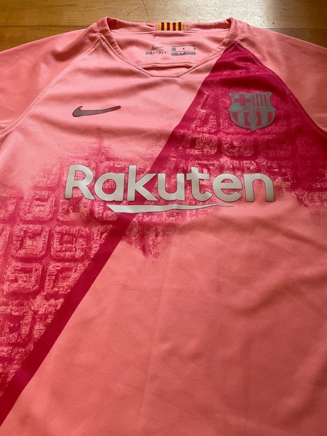 Maglietta rosa Nike Player da ragazzo del Barça M