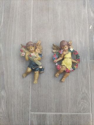 2 angelitos decorativos