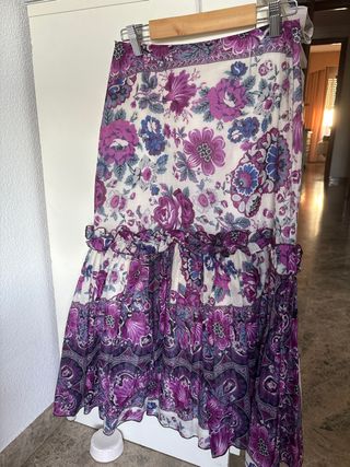 Falda larga estampada Trucco