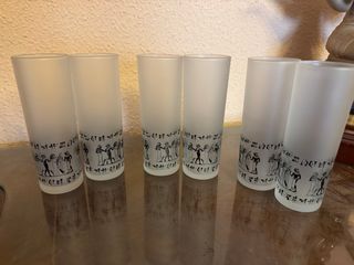 Vasos altos y cubitera Egipto años 80
