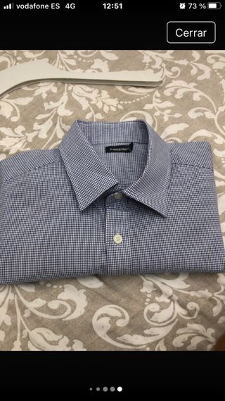 Camisa de cuadros 100% algodón Talla 43/44