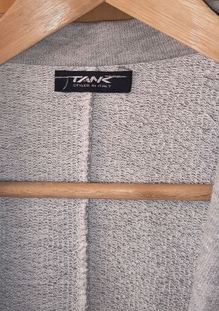 Giacca donna felpa garzata grigio/argento