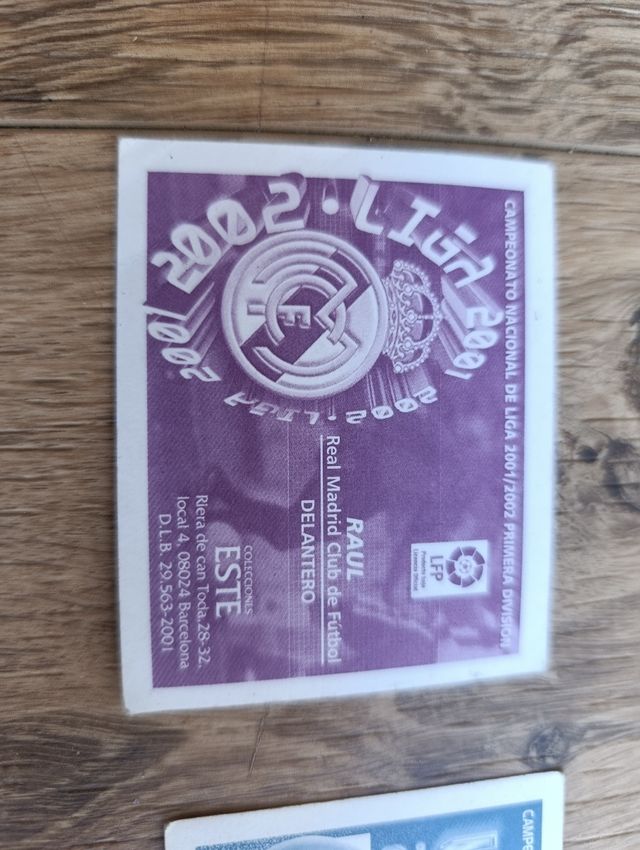 Lote cromos Panini Liga Este Madrid 2000-01