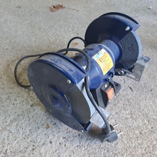 Amoladora de banco azul