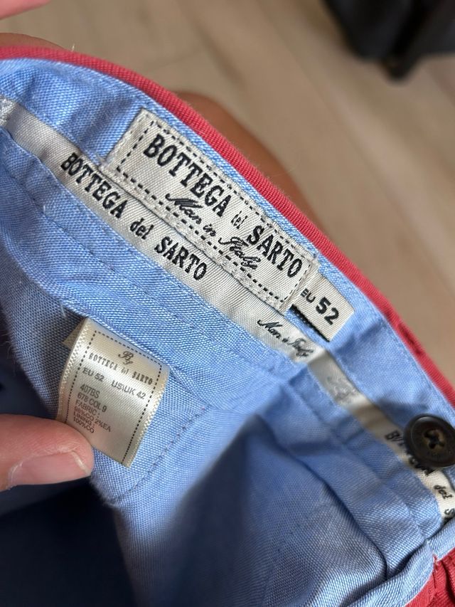 Pantaloni uomo Bottega del Sarto rossi