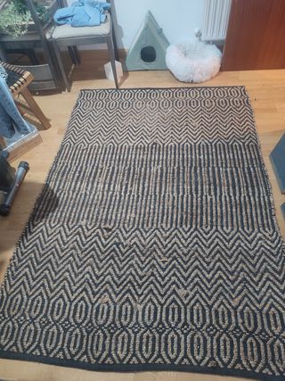 Alfombra Yute Negra y Marrón