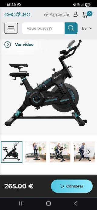 Bicicleta Spinning Cecotec Fit Dynamic Bike