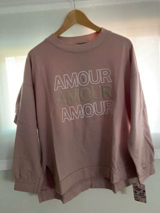 Sudadera rosa palo Amour