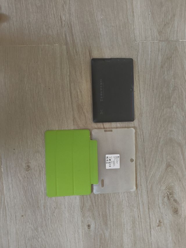 Tablet portátil negra y gris